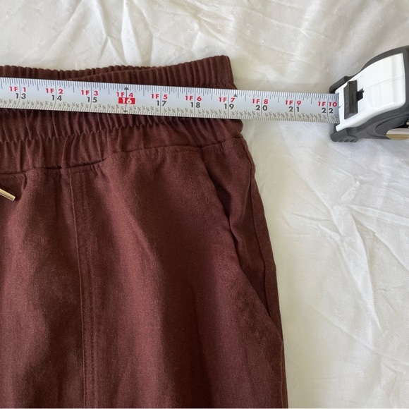 NWOT Never worn Willet Women’s 55% Linen 45% Cotton Brown pants Size 2XL - Picture 10 of 10